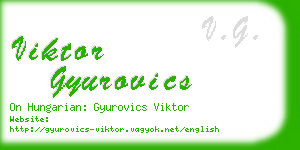 viktor gyurovics business card